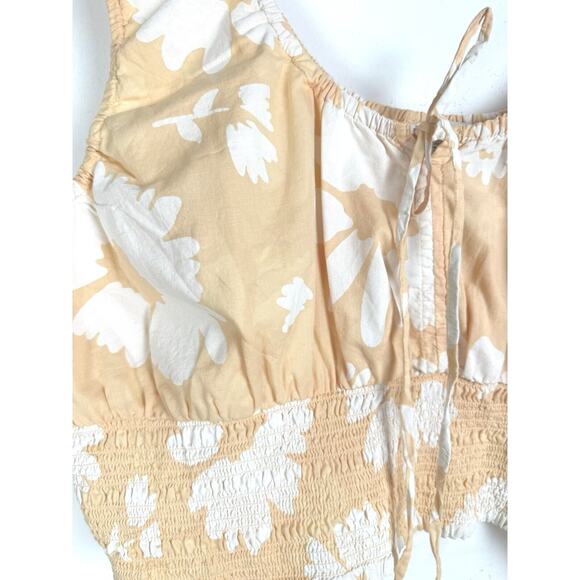 American Eagle Women’s Peach Bohemian Floral Peasant Cottagecore Crop Top XXL - Picture 11 of 11